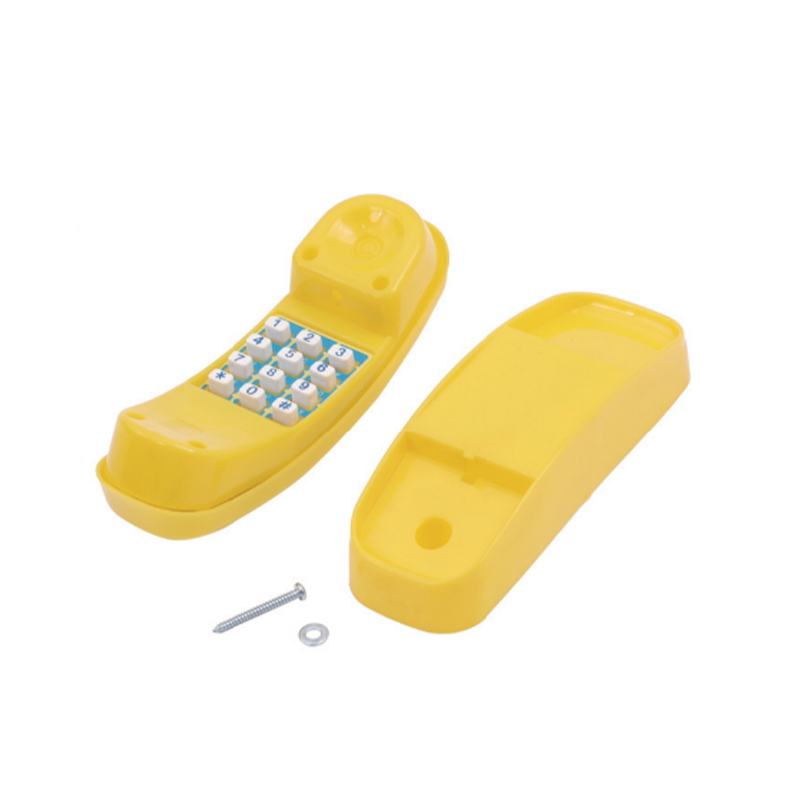 Telefone simulado para playground de madeira ao ar livre