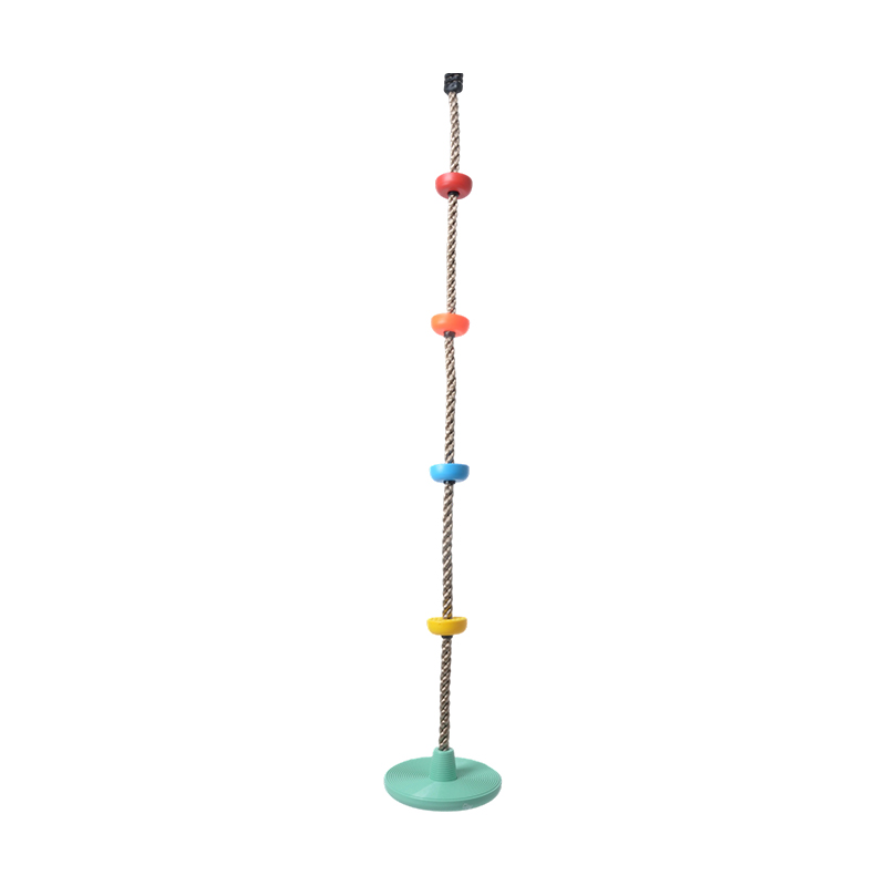 Corda de escalada multicolorida com disco